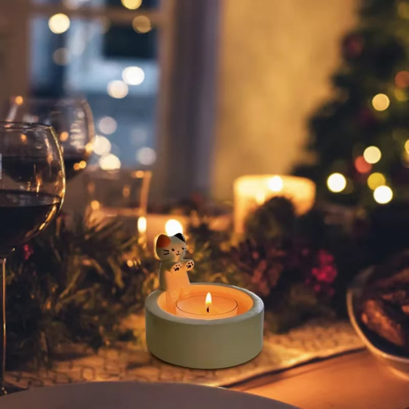 Aromatherapy Kitten Candle Holder